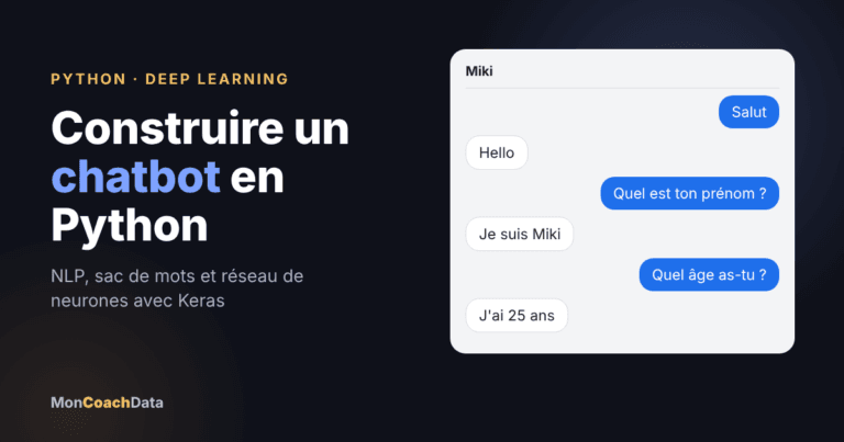 Construire un chatbot en Python avec du Deep Learning couverture chatbot python